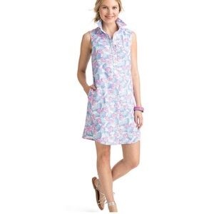 Pineapple Printed Shirt Dress by Vineyard Vines, size 14
